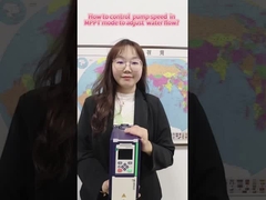 Hoe kan de pompsnelheid in de MPPT-modus worden geregeld om de waterstroom aan te passen?