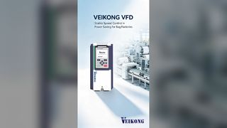VEIKONG VFD in plastic zakkenfabriek